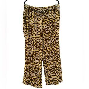 Nubian Queen Women's Abstract Wide Leg Palazzo Pants Size XL